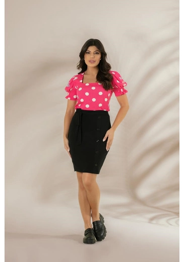 Blusa Confeccionada Em Viscose Rosa Hadaza Primavera/Verão 2024