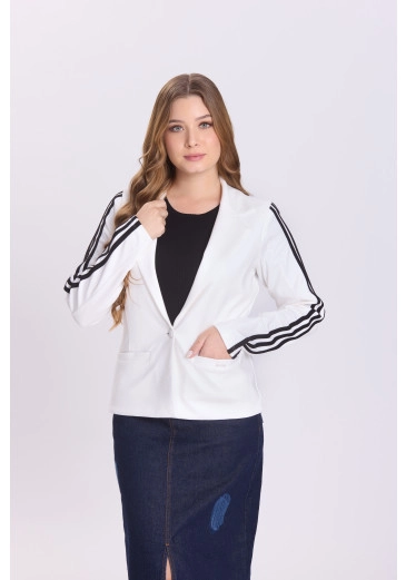 Blazer Raiane Em Malha Estruturada Off White Hapuk Outono/Inverno 2026