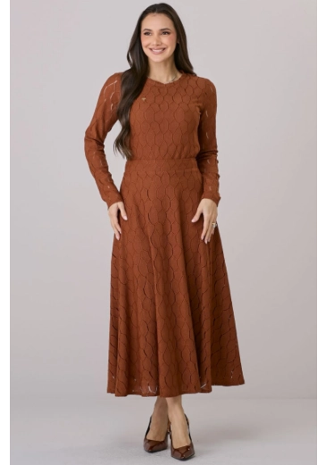 Conjunto Maya Em Malha Marrom Tata Martello Outono/Inverno 2026