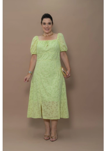 Vestido midi em algodão Luciana Pais Outono/Inverno 2025