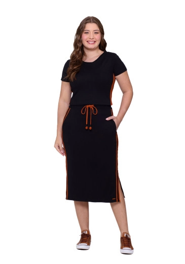 Conjunto Valéria Preto Com Bolsos Funcionais Hapuk Outono/Inverno 2025