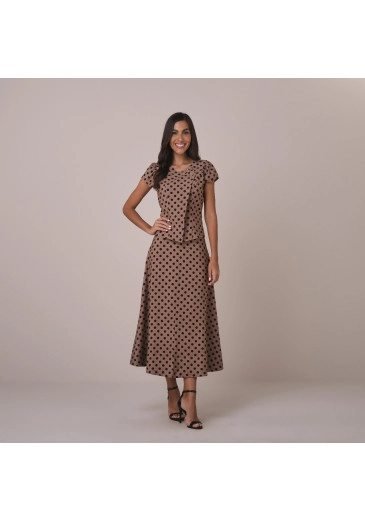 Conjunto Ana Em Marrat Estampado No Poa Tata Martello Primavera/Verão 2026