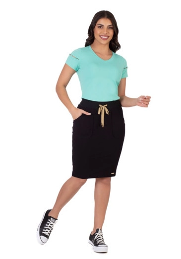 Blusa Leila Em Malha De Algodão Verde Hapuk Primavera/Verão 2024