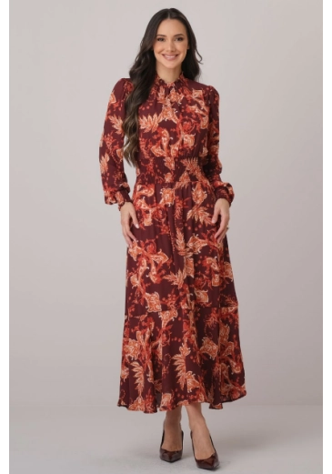 Vestido Miriane Em Crepe Laranja Tata Martello Outono/Inverno 2026