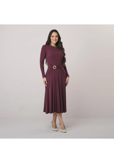 Vestido Franciele Em Malha Boulevard Vinho Tata Martello Outono/Inverno 2026
