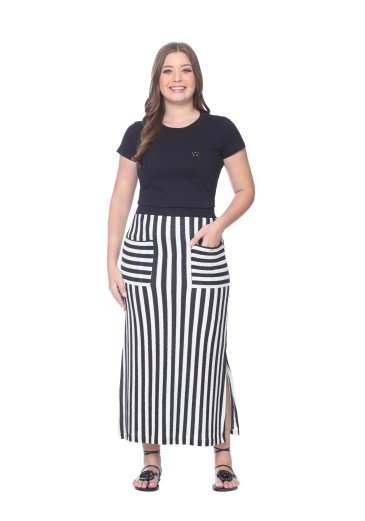 Blusa Xanthe Em Malha Algodão Com Estampa Preta Hapuk Alto Verão 2025