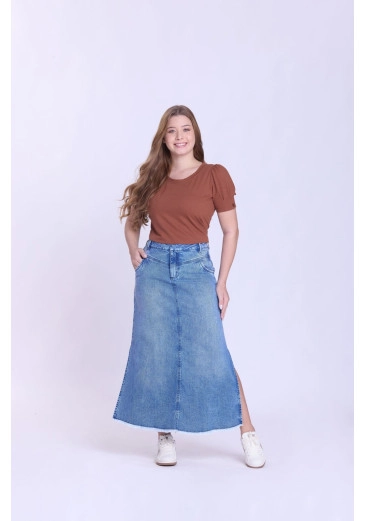 Saia Maitê Em Jeans Escuro Hapuk Outono/Inverno 2026