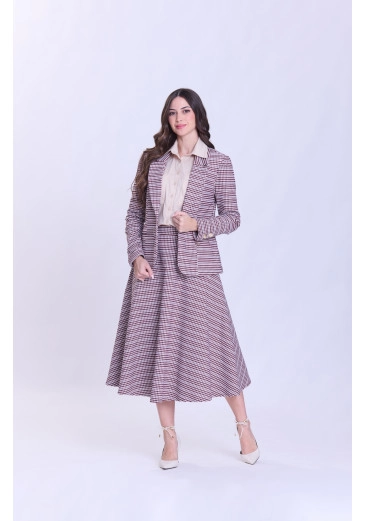 Blazer Izabel Em Alfaiataria Tweed Marrom Hapuk Outono/Inverno 2026