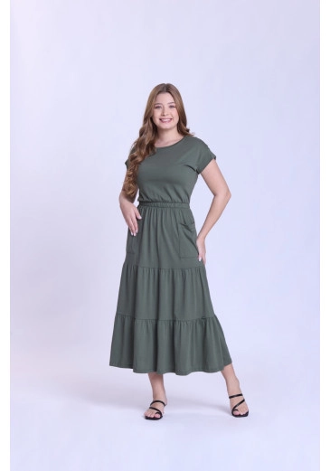 Vestido Emily Em Malha Verde Hapuk Outono/Inverno 2026