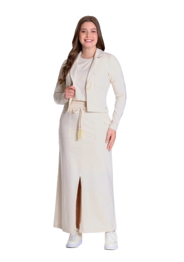 Blazer Camila Bege Hapuk Outono/Inverno 2025