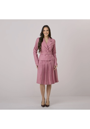 Conjunto Taila Em Alfaiataria Rosa Tata Martello Outono/Inverno 2026