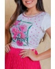 T-shirt Estampa Flor Victoria's Princess