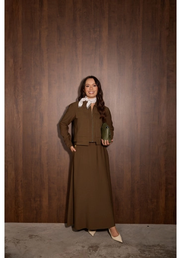 Conjunto Neuza Em Alfaiataria Verde Jany Pim Outono/Inverno 2026