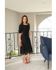 Vestido Midi com Renda Preto Kauly