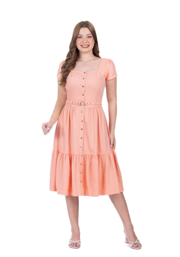 Vestido Melissa Em Jeans Color Laranja Hapuk Primavera/Verão 2027