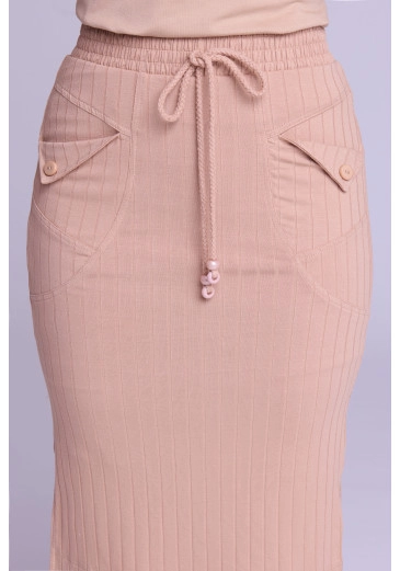  Saia Heloisa Em Jeans Color Bege Hapuk Primavera/Verão 2026