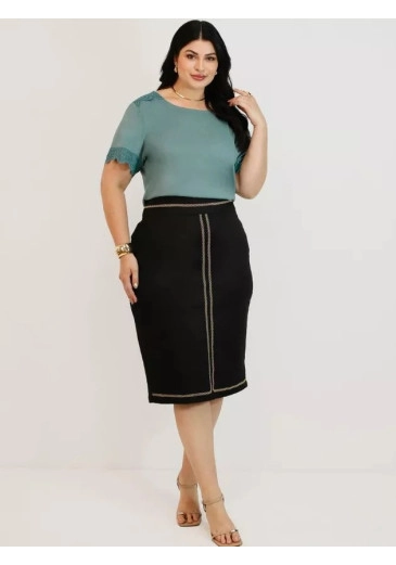 Saia Laila Em Becky Plus Nítido Primavera/Verão 2026