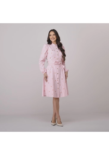 Vestido Mia Em Algodão Listrado Tata Martello Outono/Inverno 2026