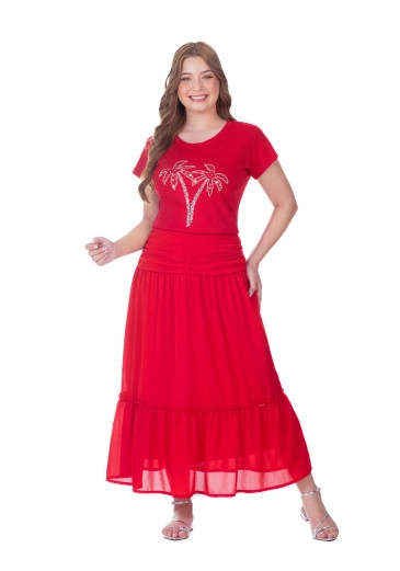 Blusa Moana Em Malha Vermelha Hapuk Primavera/Verão 2026