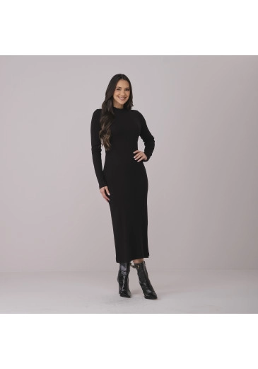 Vestido Denise Em Malha Boulevard Preto Tata Martello Outono/Inverno 2026