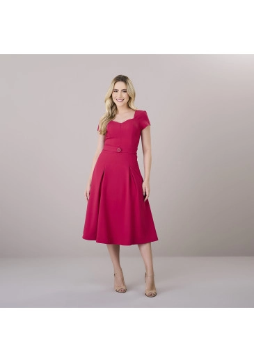 Vestido Claudete Em Alfaiataria Valentino Pink Tatá Martello Outono/Inverno 2025