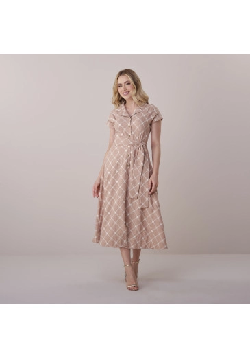 Vestido Melissa Em Jade Bordado Bege Tatá Martello Primavera/Verão 2026