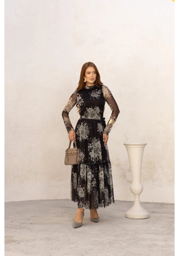 Conjunto Aurora Em Tule Estampado Jany Pin Outono/Inverno 2026