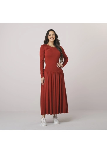 Vestido Josy Em Malha Vis Up Vermelho Tata Martello Outono/Inverno 2026