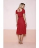 Vestido Detalhe em Botões Vermelho Fasciniu's 