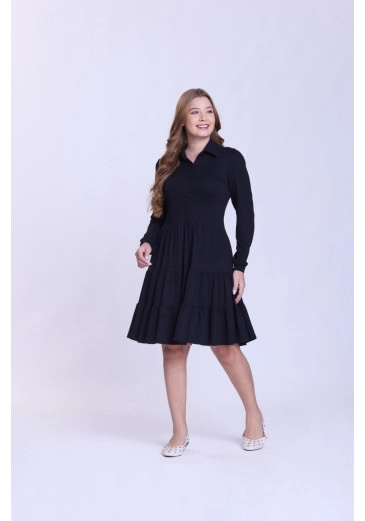 Vestido Alana Em Moletinho Preto Hapuk Outono/Inverno 2026