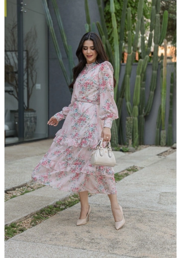 Vestido Vanessa Em Musseline Estampa Exclusiva Jany Pim Outono/Inverno 2026