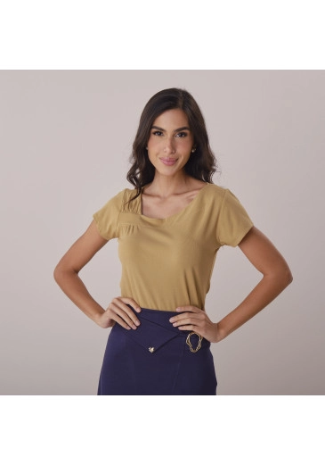 Blusa Lidia Em Stella Maris Caramelo Tata Martello Primavera/Verão 2026