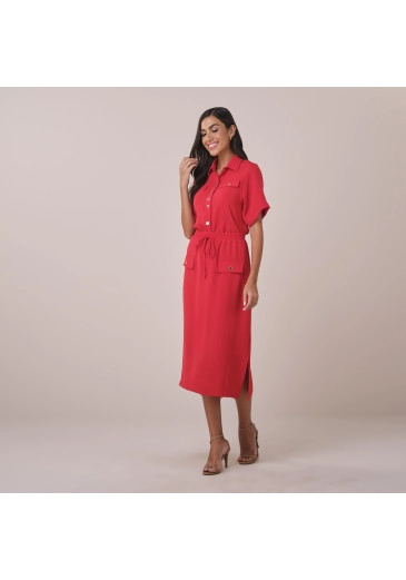 Conjunto Celia Em Alfaiataria Corsica Vermelho Tata Martello  Primavera/Verão 2026