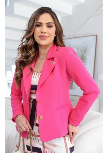 Blazer Helena Em Alfaiataria Rosa Maria Amore Outono/Inverno 2025