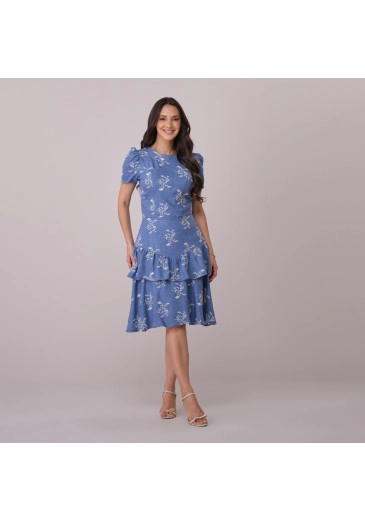 Conjunto Agatha Em Crepe Jade Azul Tata Martello Primavera/Verão 2026