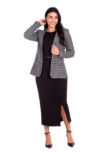 Blazer Geraldina Em Tweed Com Lurex Preto Hapuk Outono/Inverno 2024