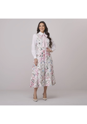 Vestido Lucia Em Alfaiataria Soho Estampa Exclusiva Tata Martello Outono/Inverno 2026
