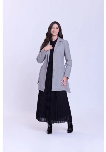 Casaco Lidia Em Lã Batida Cinza Hapuk Outono/Inverno 2026