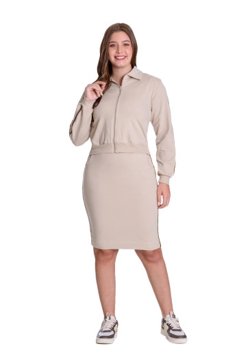 Jaqueta Denise Em Molecotton Bege Hapuk Outono/Inverno 2025