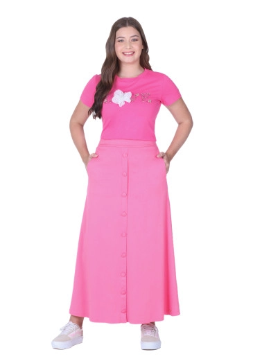Blusa Mia Em Malha Com Bordado Industrial Rosa Hapuk Alto Verão 2025