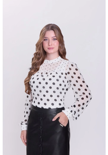 Blusa Felicia Em Crepe Off Hapuk Outono/Inverno 2026