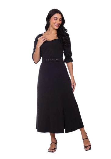 Vestido Sofia Preto Hapuk Outono/Inverno 2025