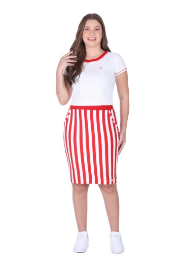 Conjunto Morgana  Malha Vermelho Hapuk Alto Verão 2025