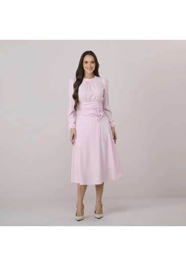 Vestido Lidia Em Crepe Rosa Tata Martello Outono/Inverno 2026