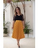 Conjunto Saia Plissada Mostarda Kauly