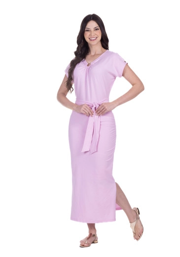 Vestido Mayara Em Malha Rosa Hapuk Primavera/Verão 2026