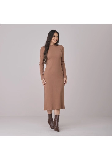 Vestido Denise Em Malha Boulevard Bege Tata Martello Outono/Inverno 2026