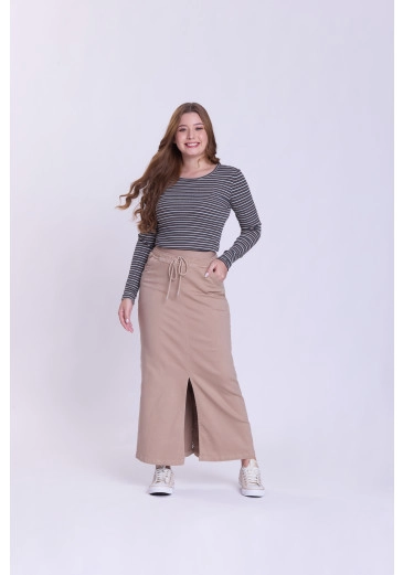 Blusa Roberta Em Malha Canelada Listrada Mescla Hapuk Outono/Inverno 2026