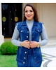 Colete Desfiado Najila Jeans 