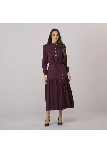 Conjunto Jordana Em Linho Bordo Tata Martello Outono/Inverno 2026
